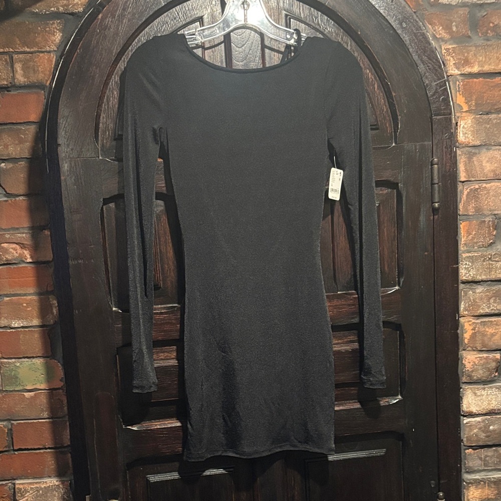 Free People Intimately Black Long Sleeve Dress